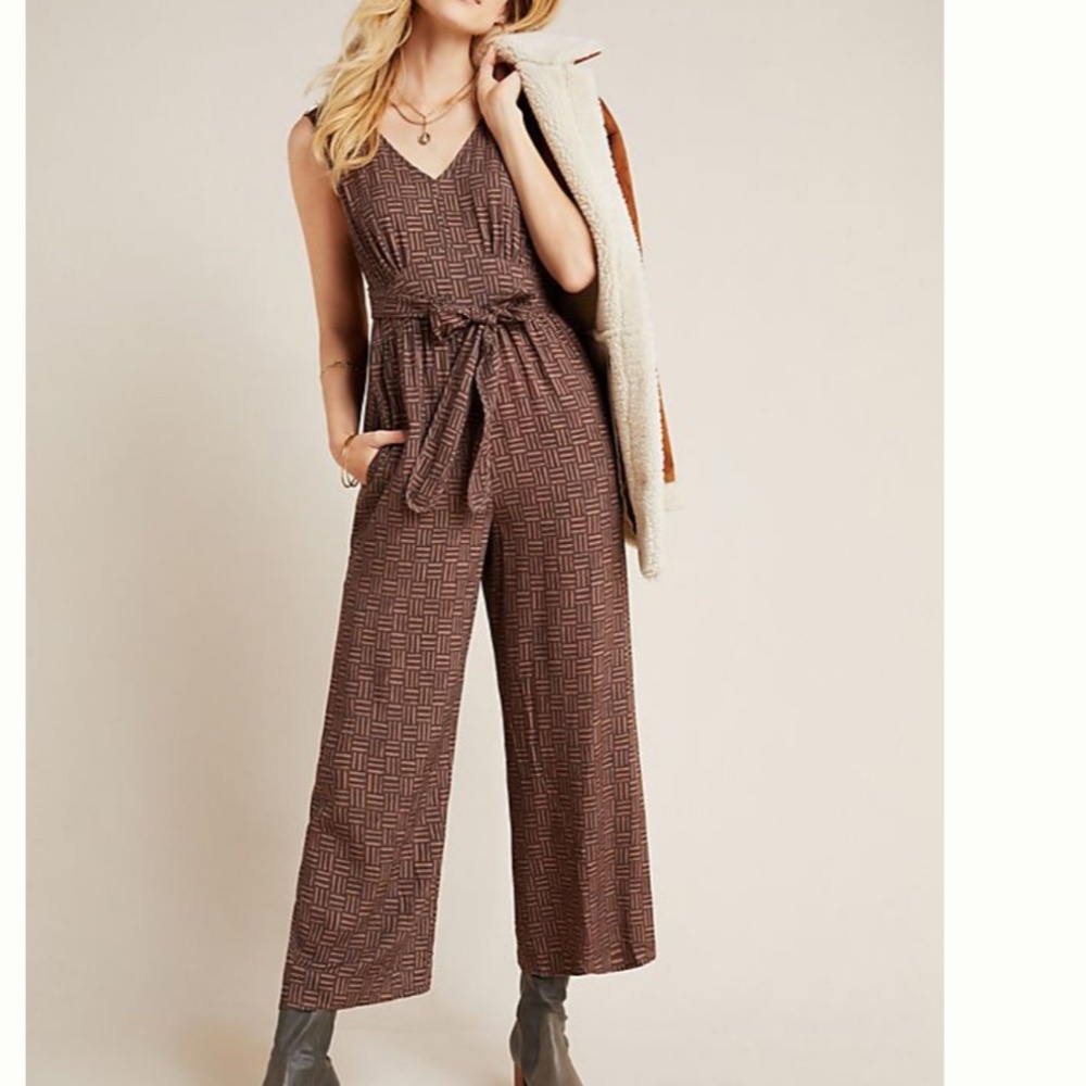 Anthropologie Radley Abstract Wide-Leg Jumpsuit